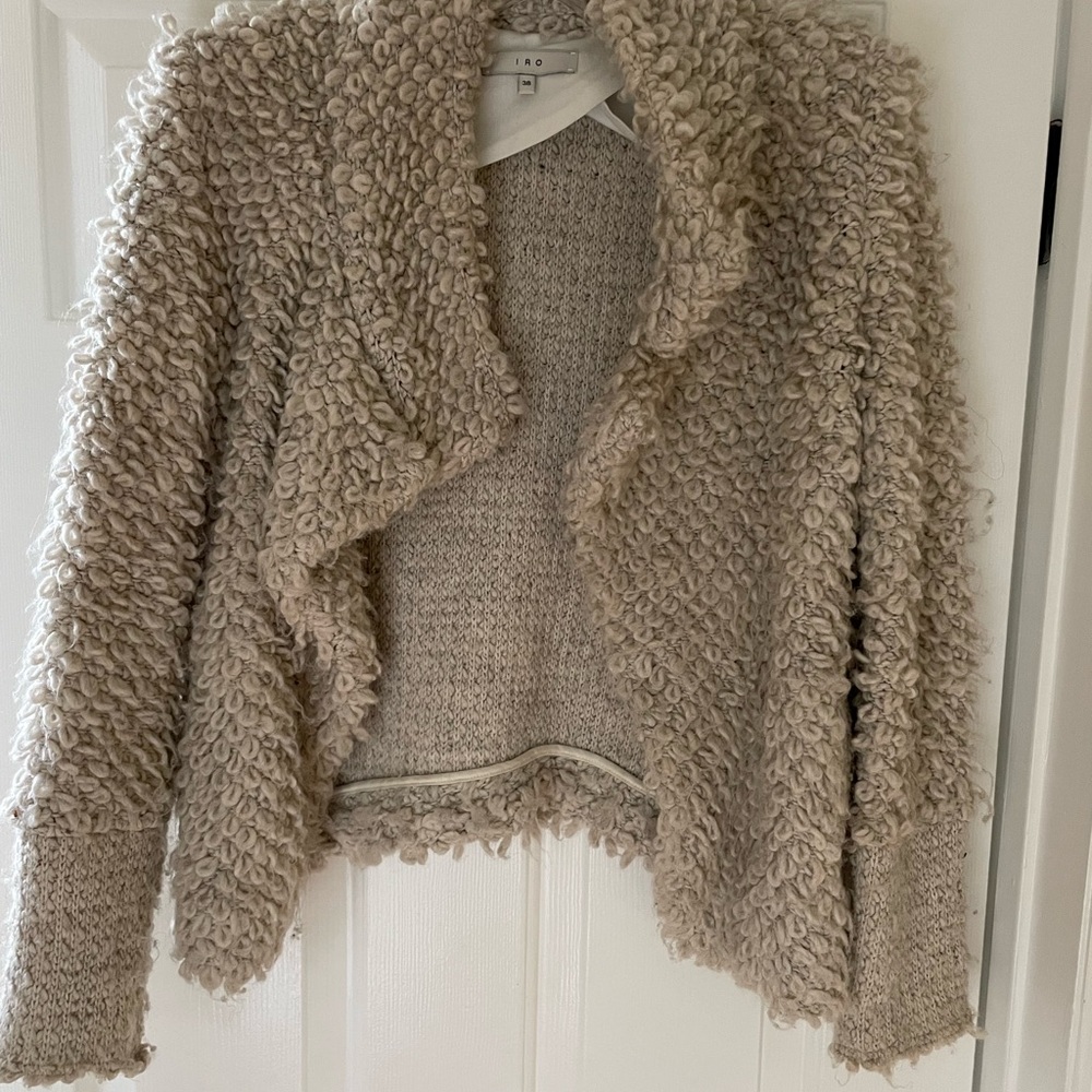Iro jacket fits nicely. Used size 38